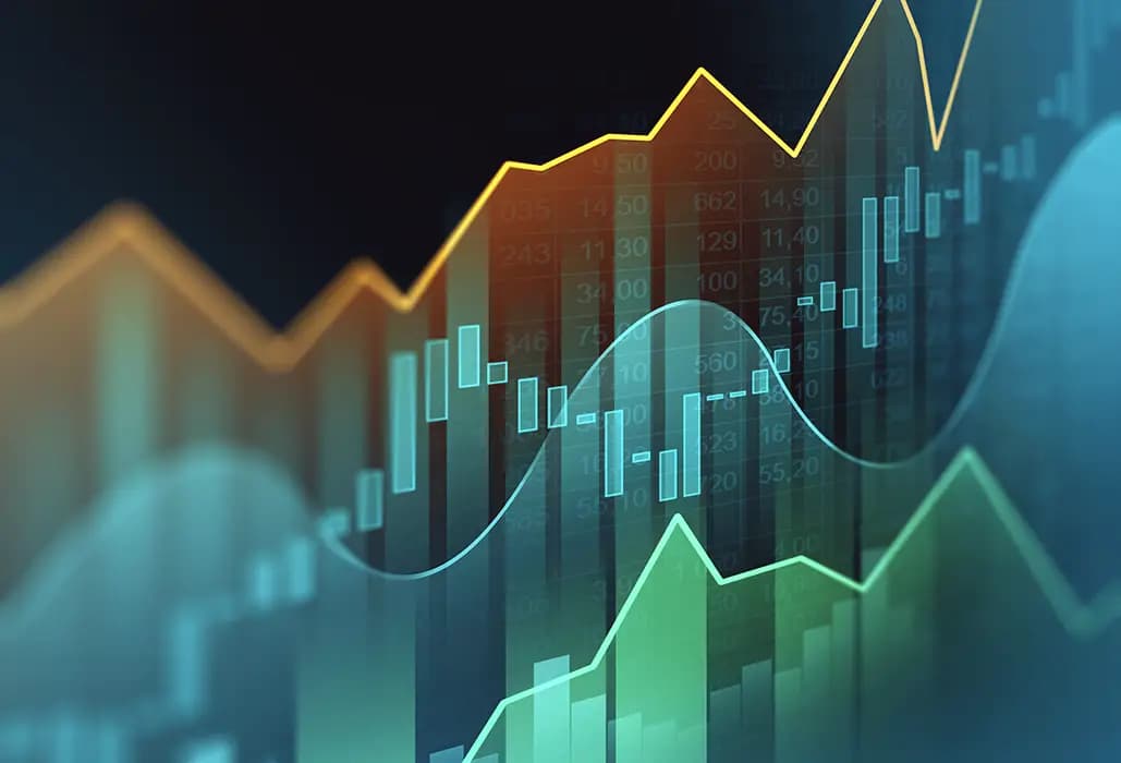 Overlaying charts and lines of financial indexes related with investment