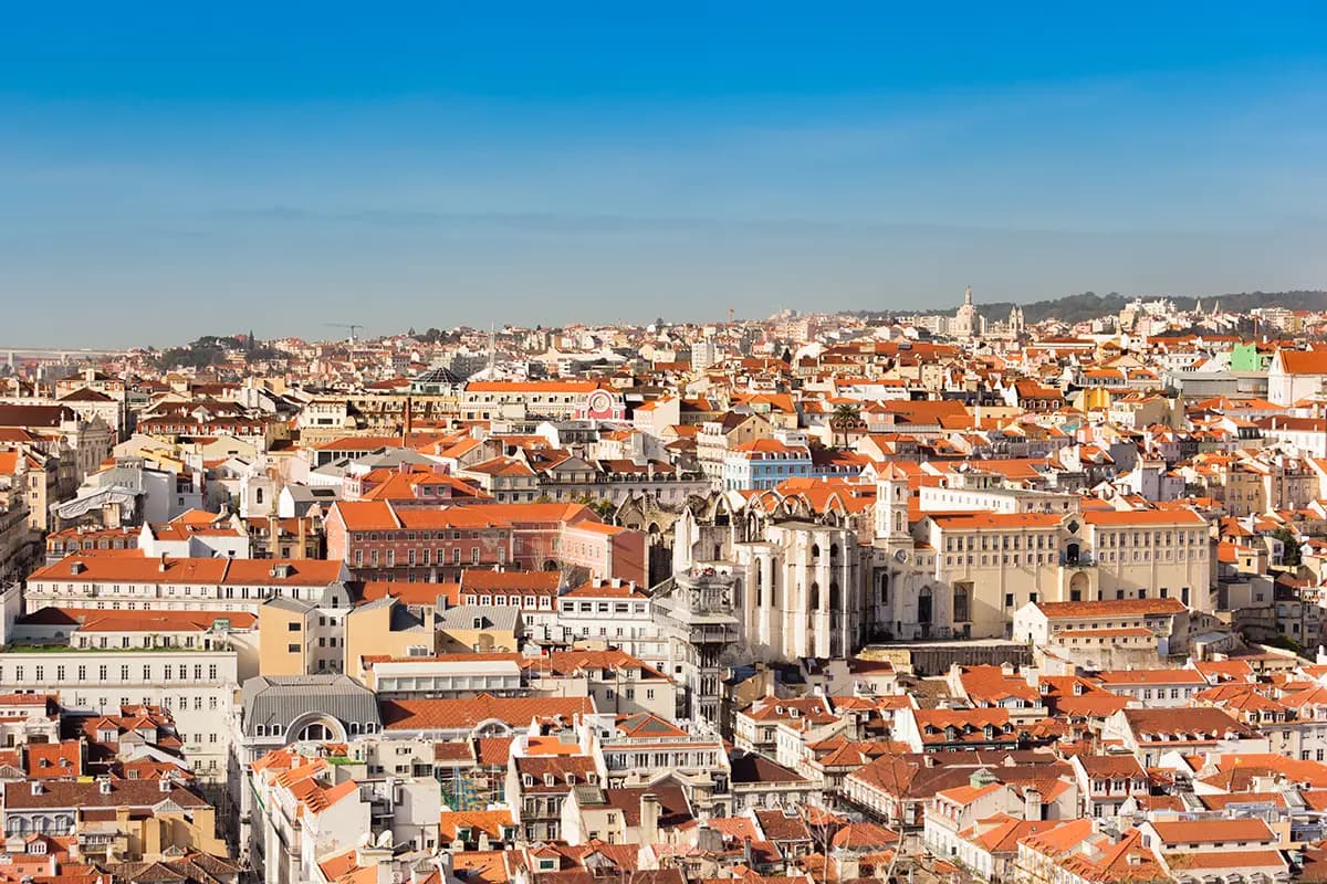 Skyline view of Lisbon's downtown.