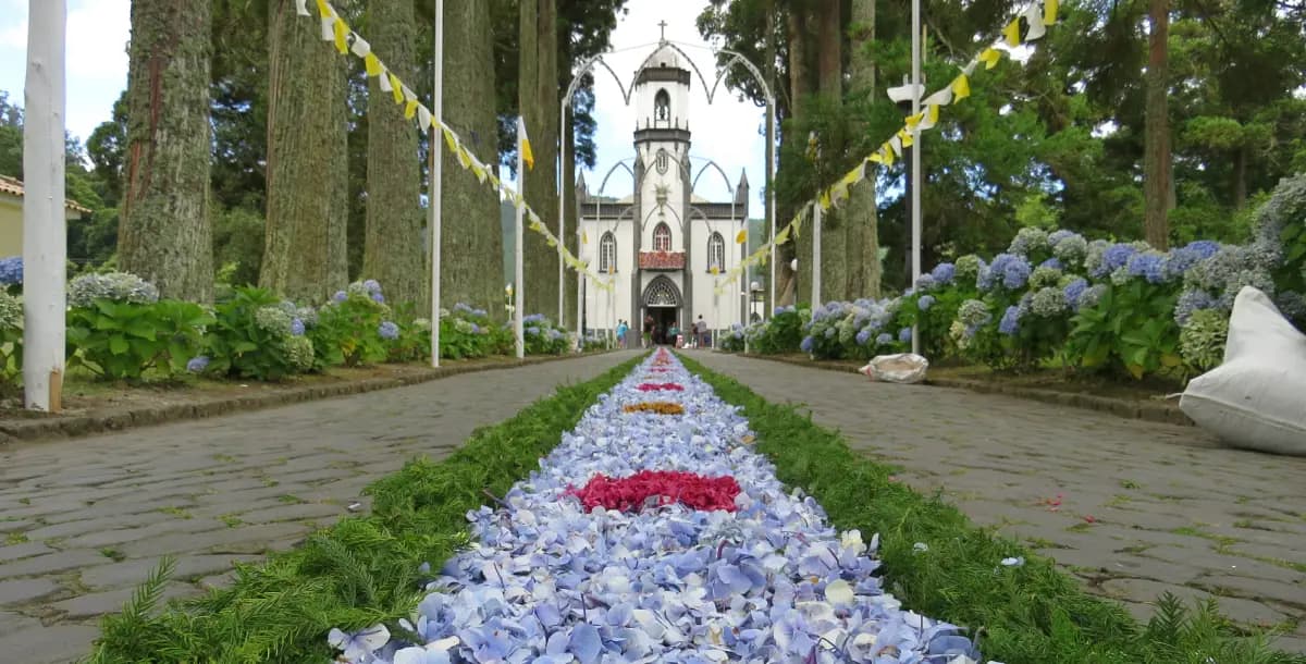 Example of Flower Tapestry in Azores, common during the Corpus Christi Holiday.