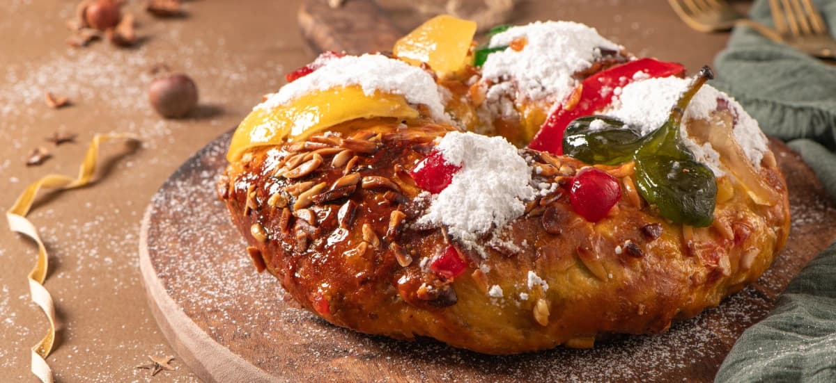 Bolo Rei, or King's Cake, a traditional Christmas Treat.