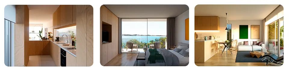 Collection of pictures from the triplex apartment with swimming pool.