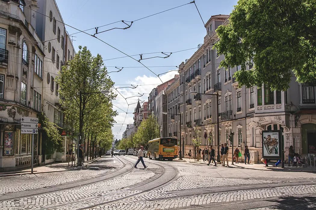 Entering the Campo de Ourique neighborhood in Lisbon
