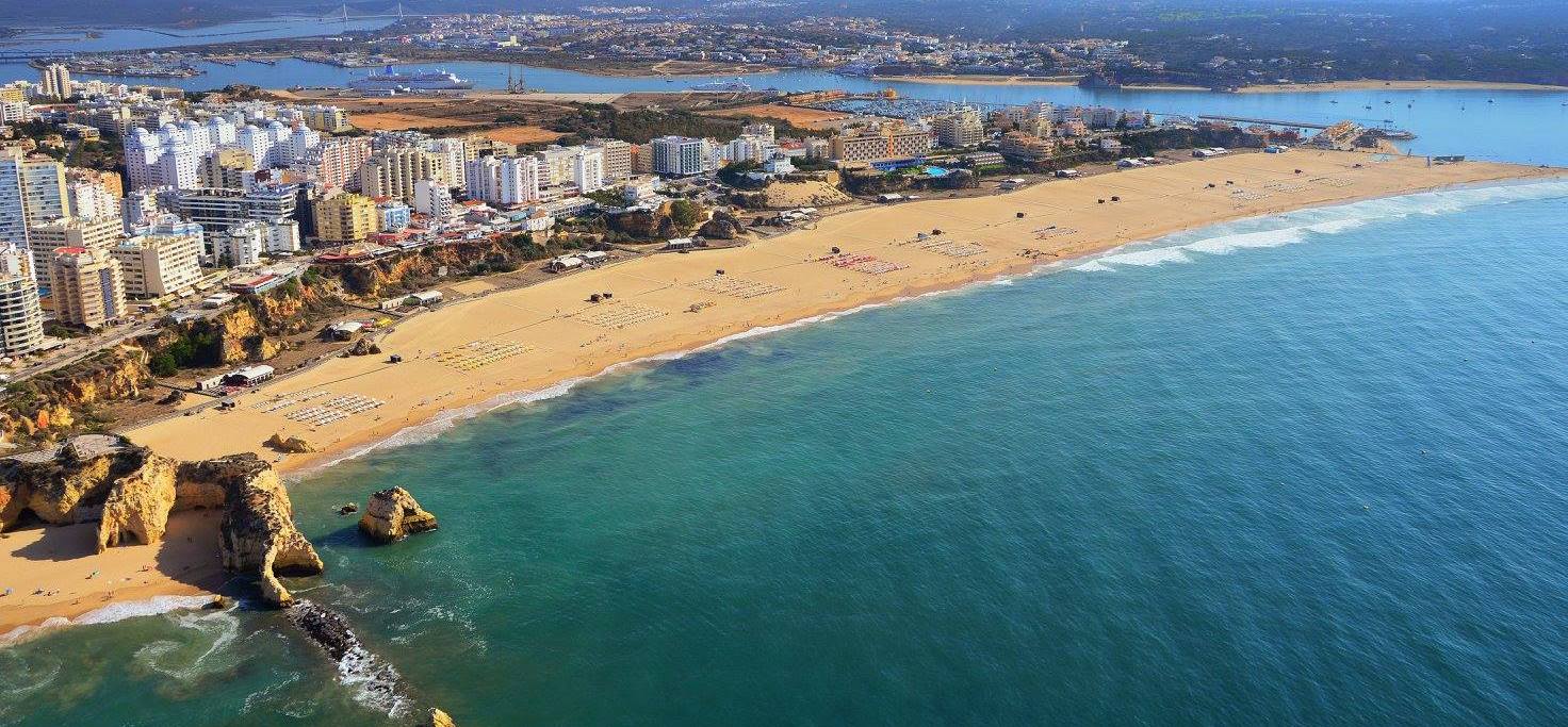 Coastline of Portimão.