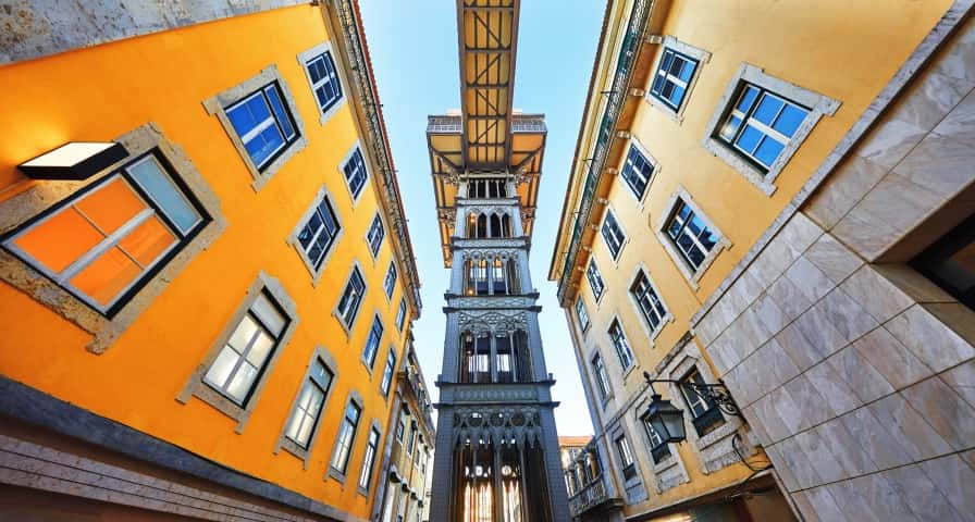 Santa Justa Lift in Baixa, Lisbon.