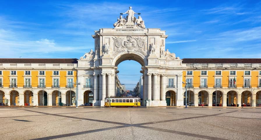 Praça do Comércio square in Lisbon.