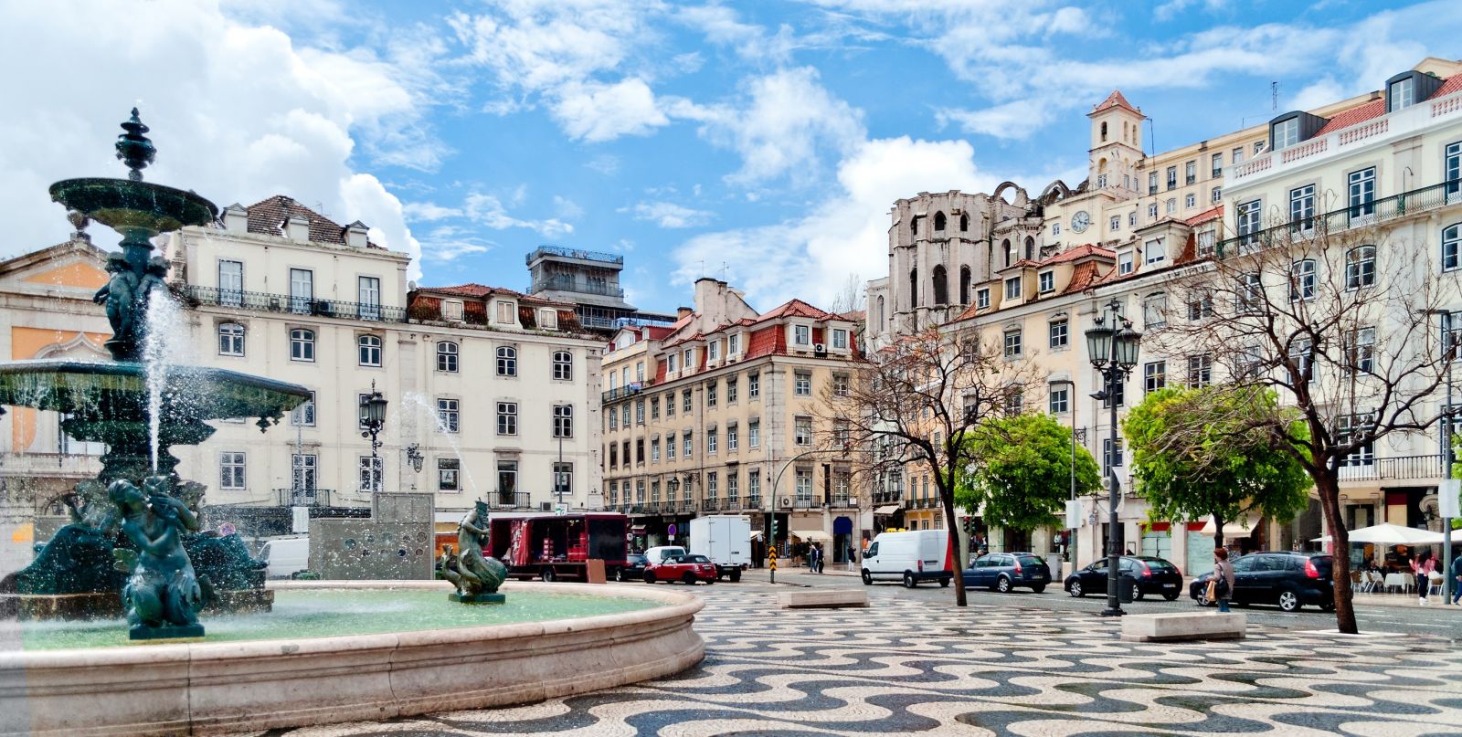 Rossio Square in Lisbon, capital of Portugal