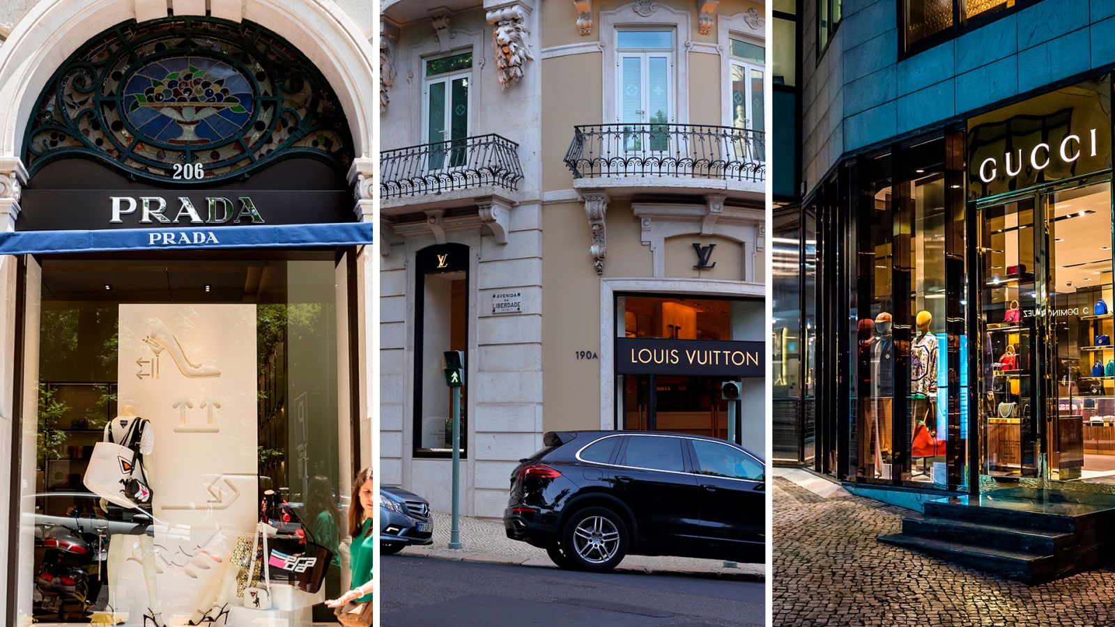 Luxurious stores in Lisbon.