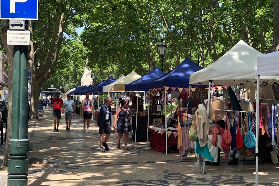 Street market located at Avenida da Liberdade, Lisbon.