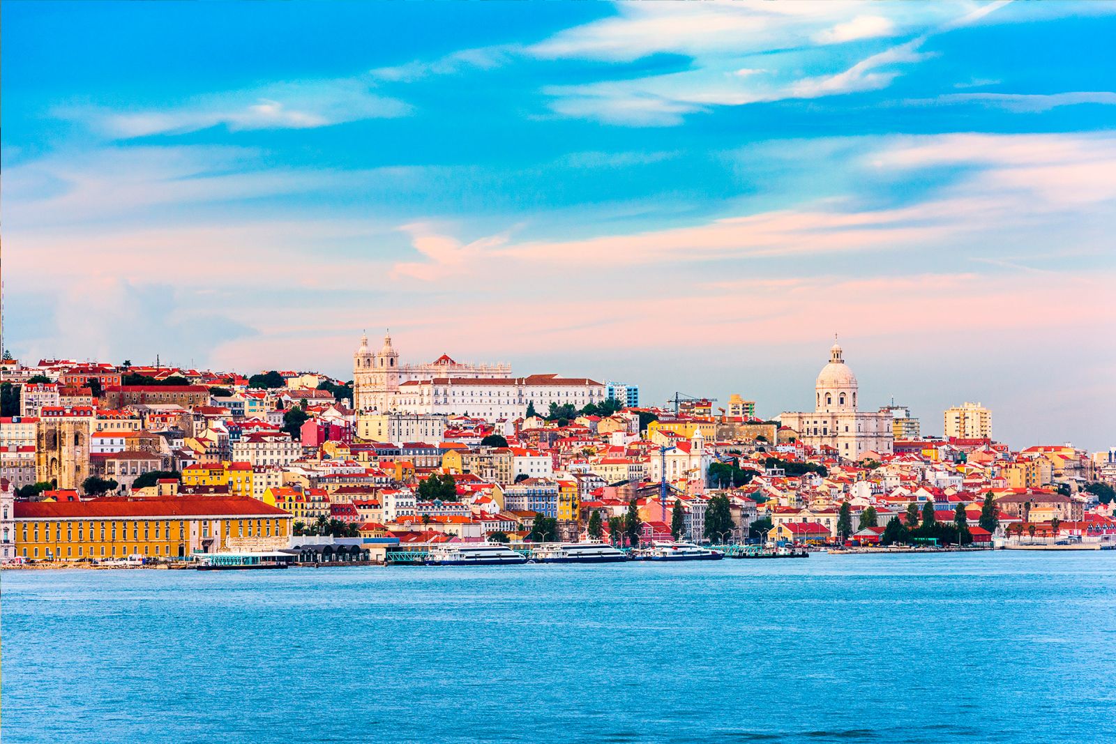 Panorama of Lisbon during summertime.