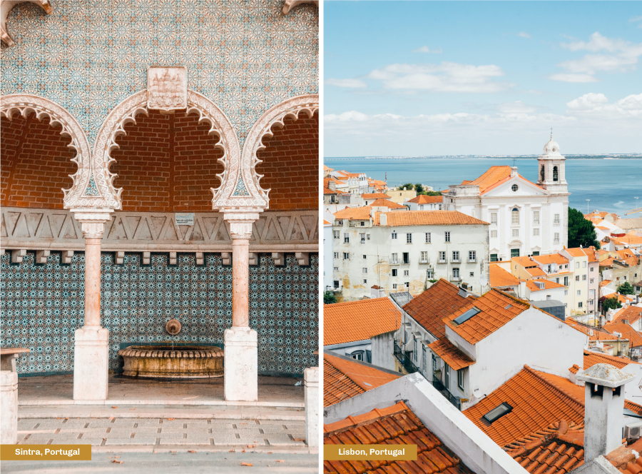 Sintra and Lisbon views.