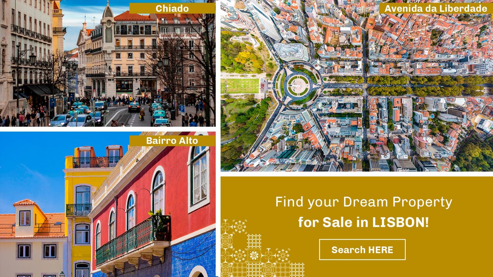 Lisboa, Chiado, Bairro Alto and Avenida da Liberdade are some of the best areas for real estate investment in Lisbon.