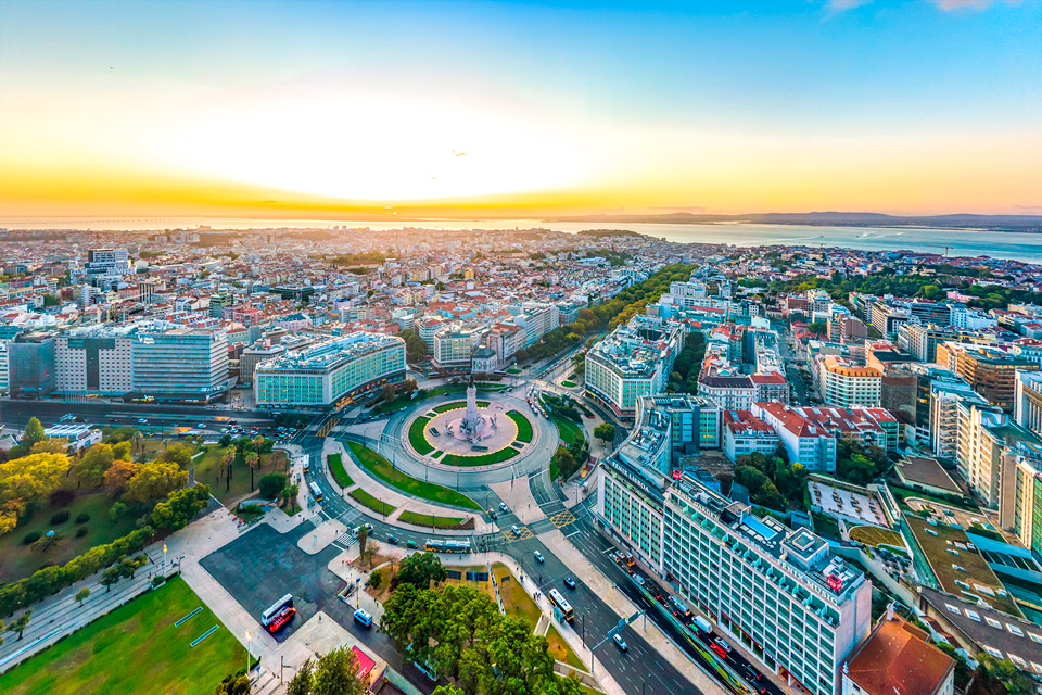 Lisbon Center Marquês do Pombal Square Overview