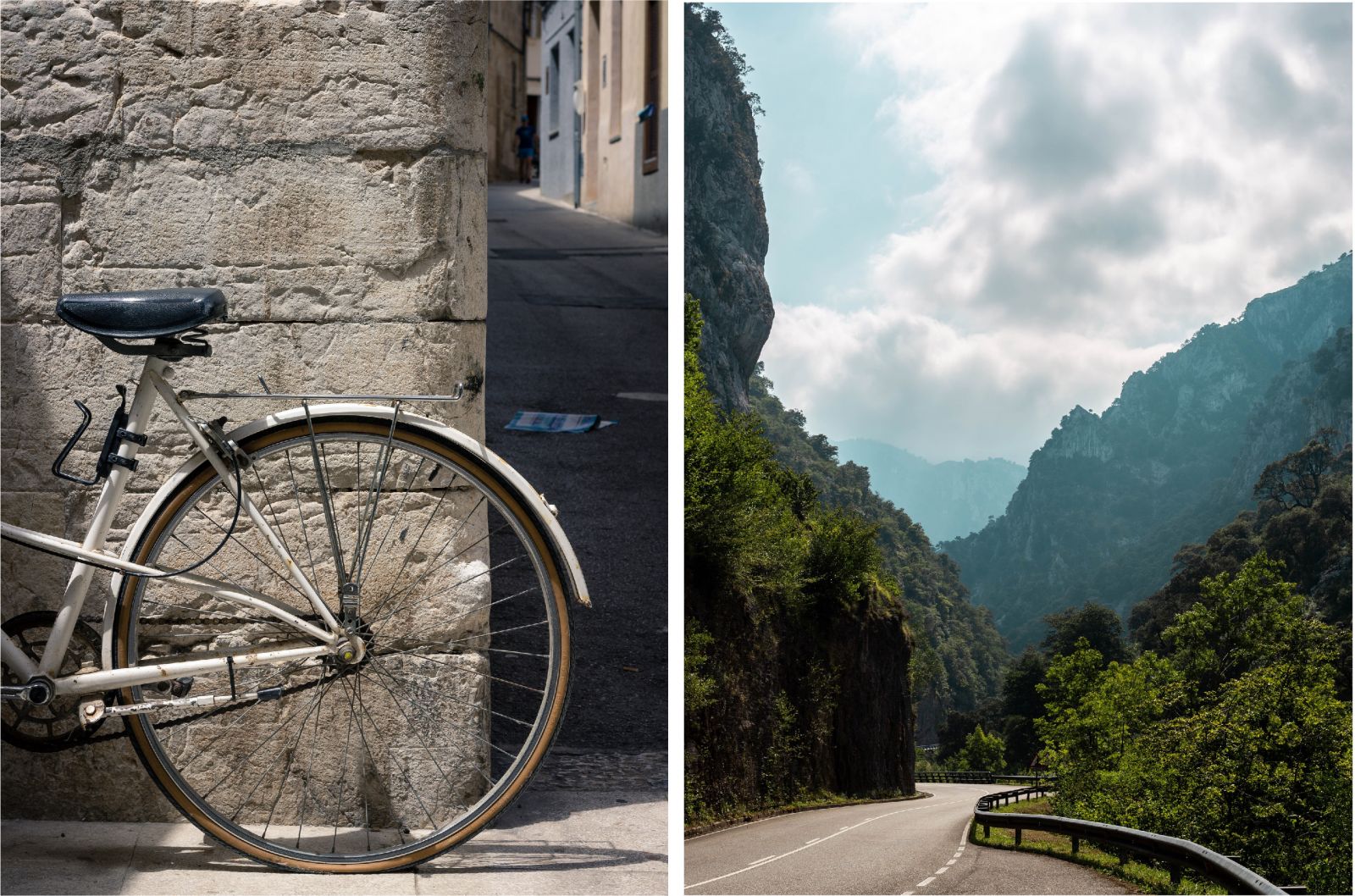 Cycling across Portuguese roads and streets.