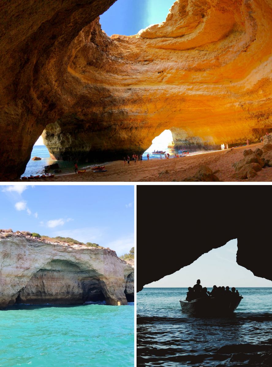 Benagil Caves, at fishing village of Benagil in the Algarve Region.