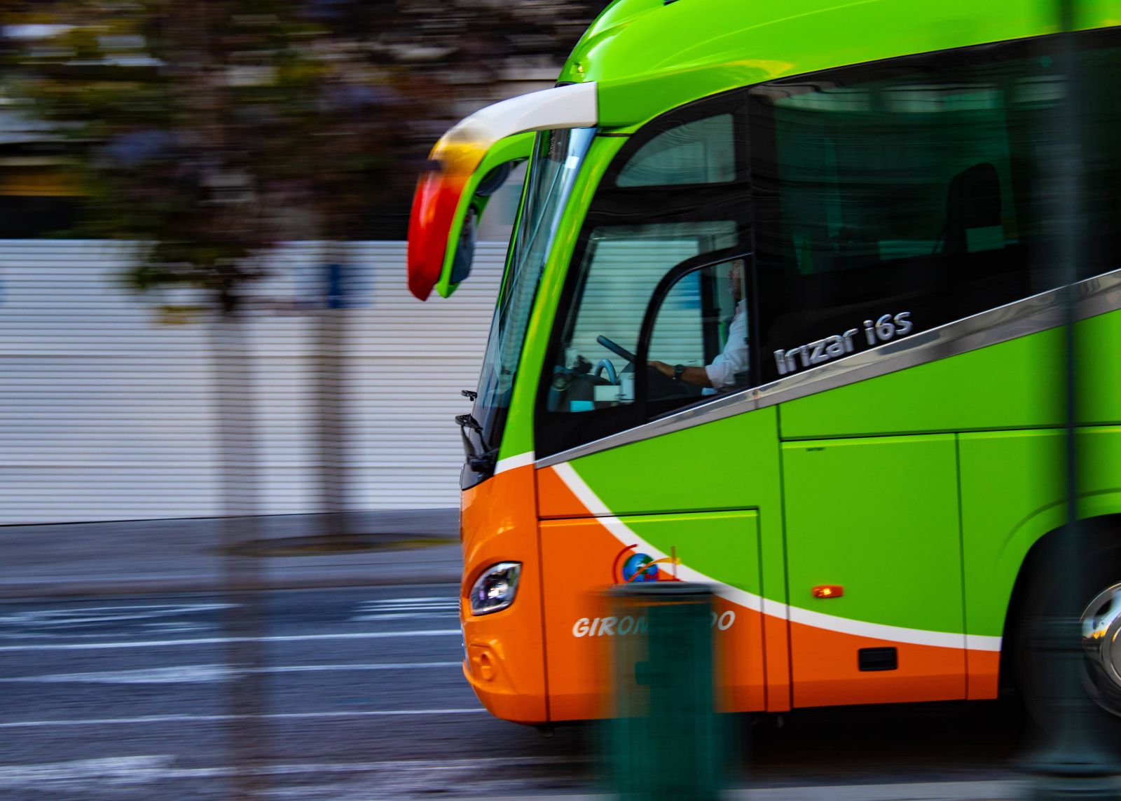 Private bus operator on a Portuguese road.