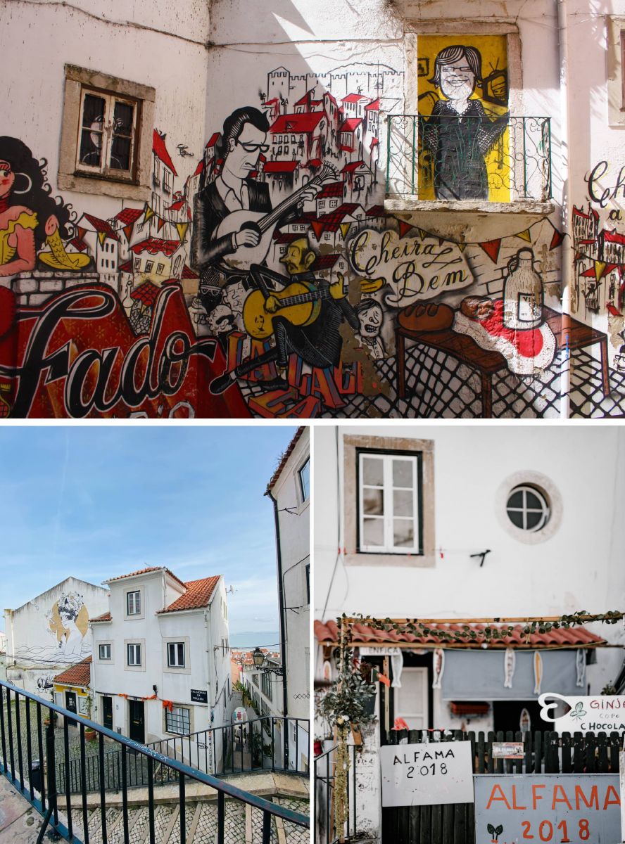 Alfama neighbourhood, home of Fado in Lisbon.