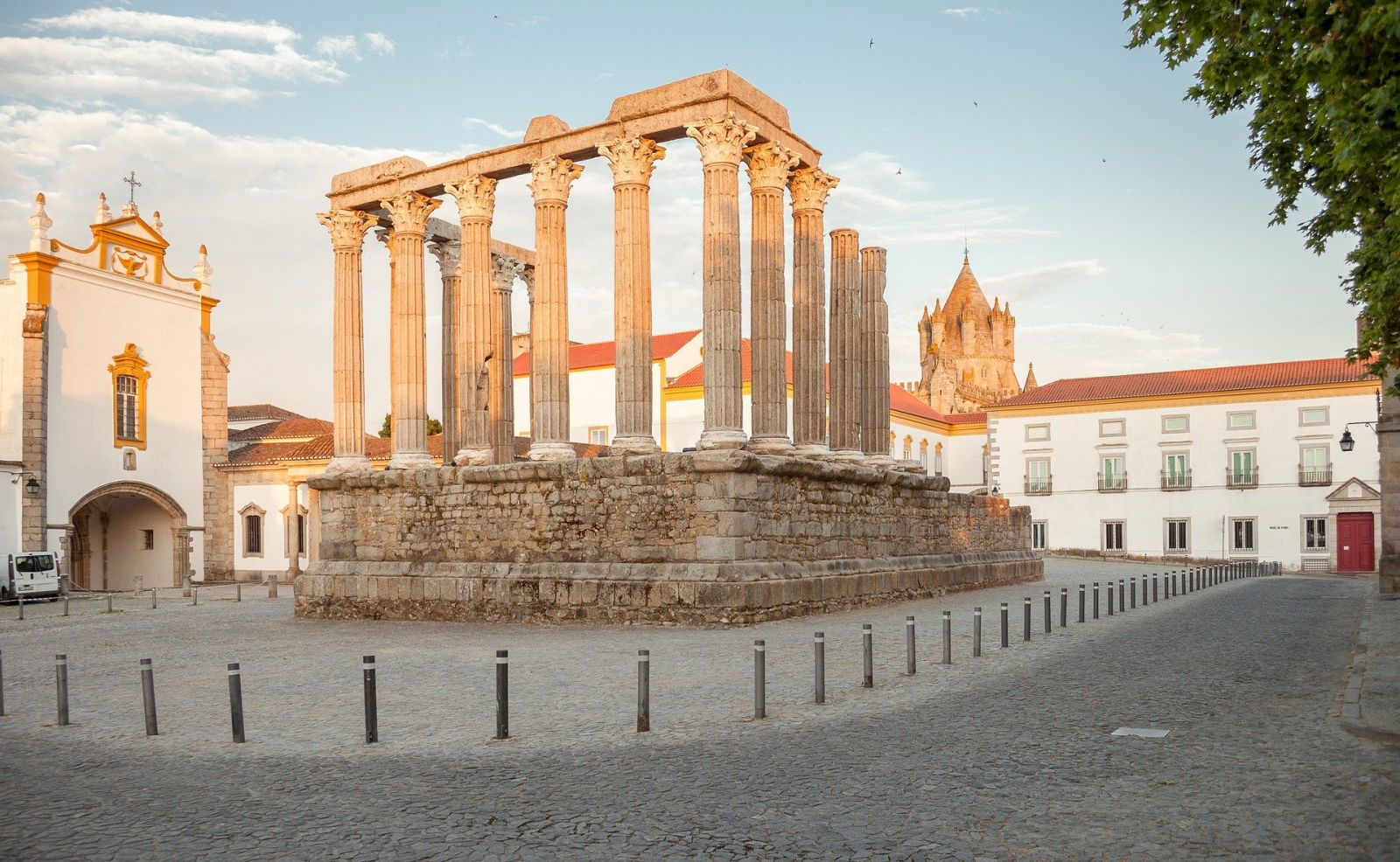 Ruins of the Temple of Diana in Évora.