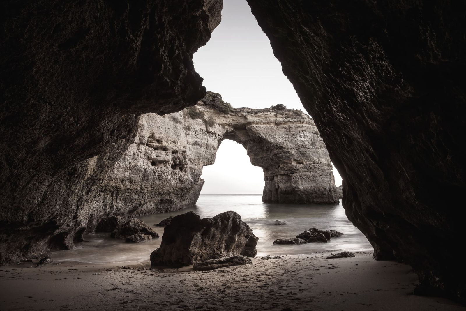 Marinha Beach in Lagoa, Portugal.