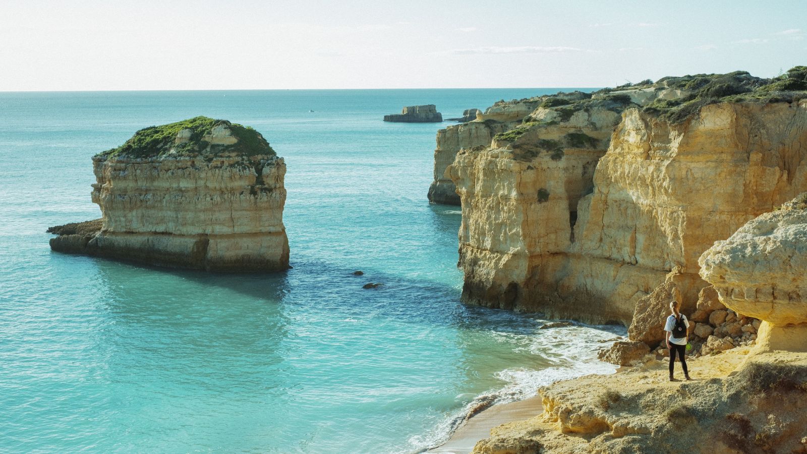 Coastline of Albufeira, Algarve.