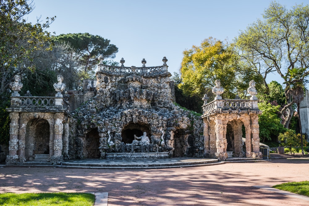 Gardens of the Palace of Marquês de Pombal in Oeiras