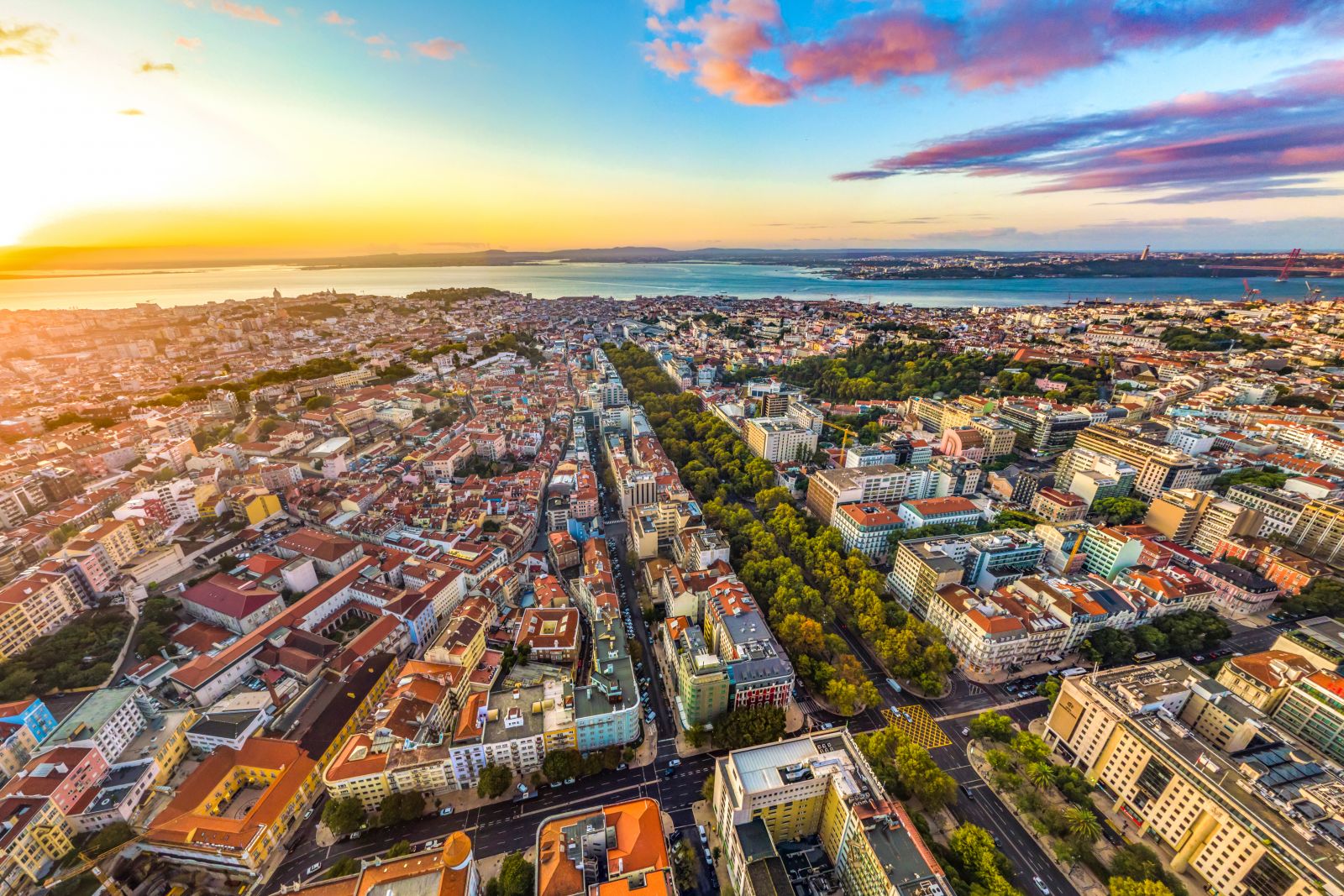 Skyline of Lisbon.