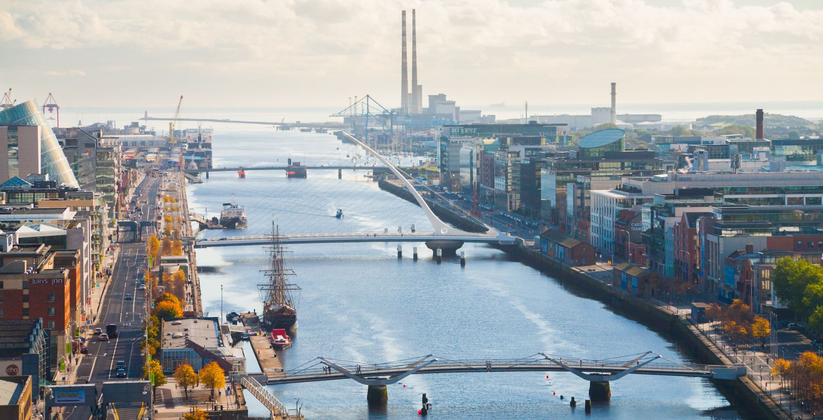 Landscape of Dublin, Ireland.