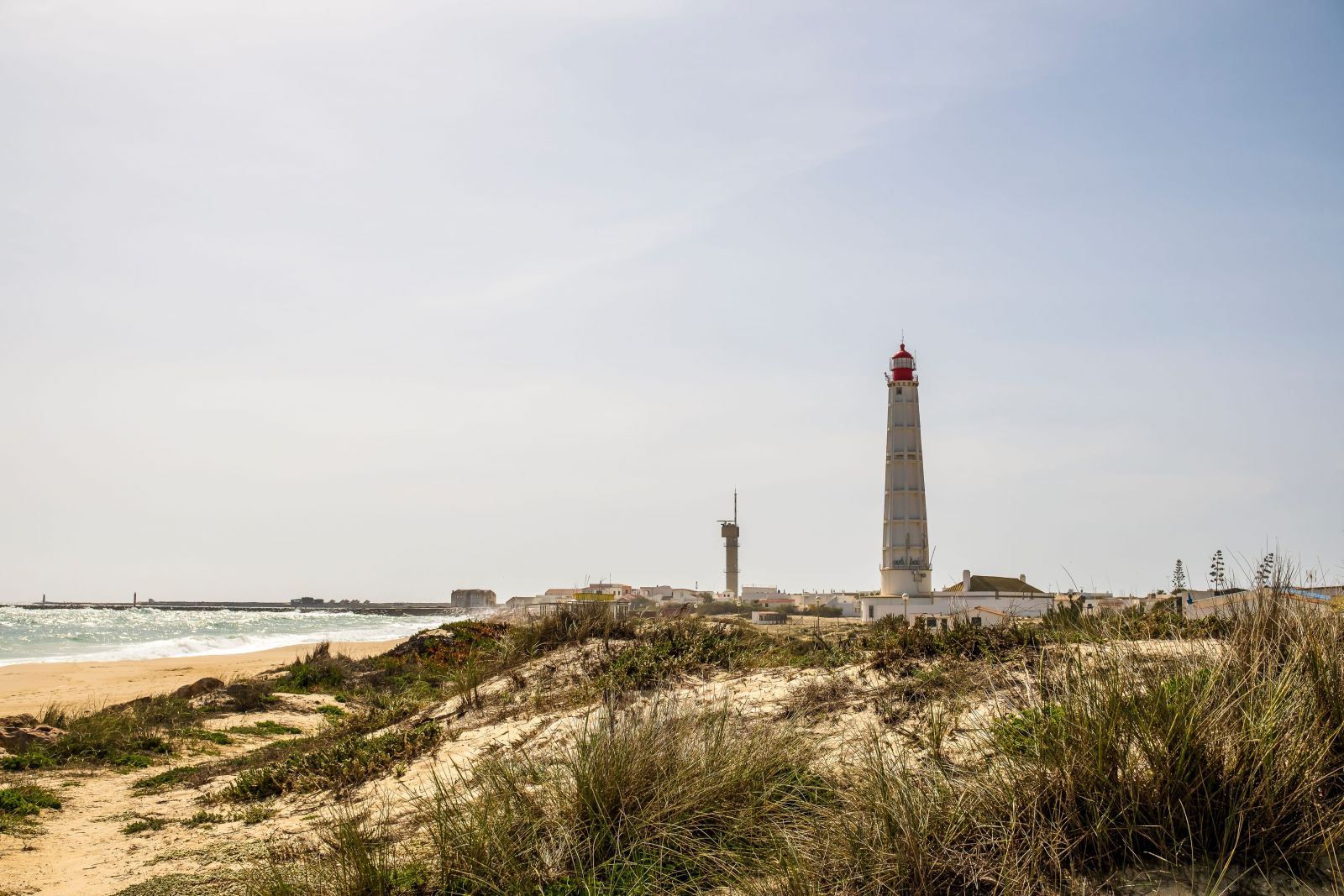 Farol Beach in Faro, Portugal.