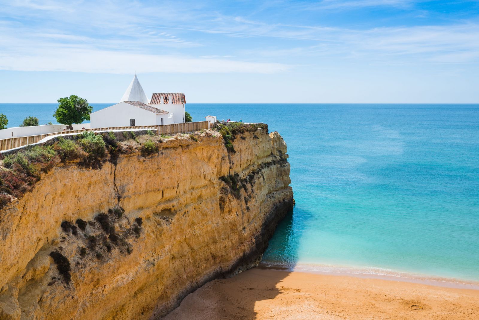 Nossa Senhora da Rocha Beach in Lagoa, Portugal.