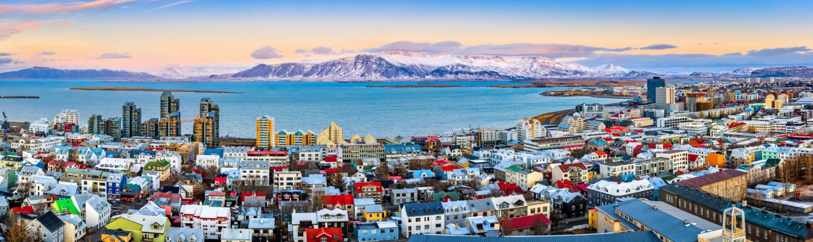 Landscape of Reykjavik, Iceland.