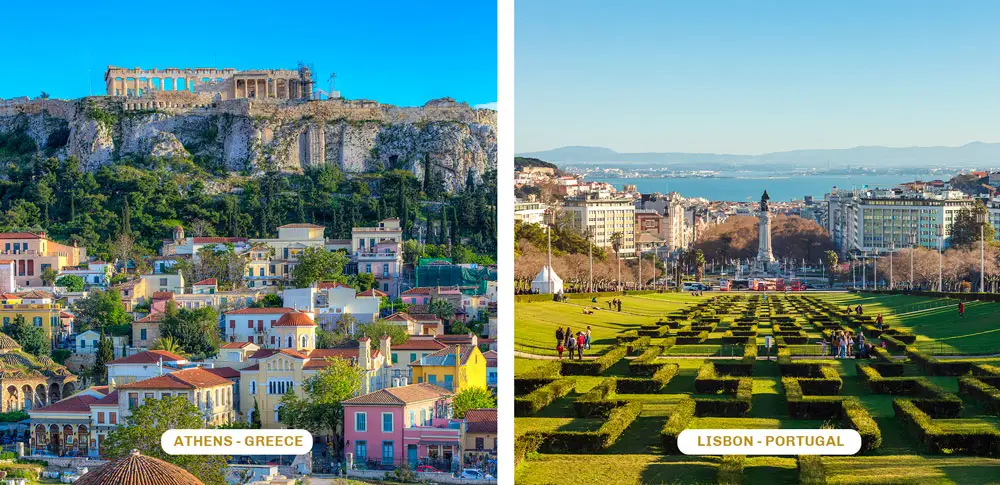 Athens, Greece vs. Lisbon, Portugal